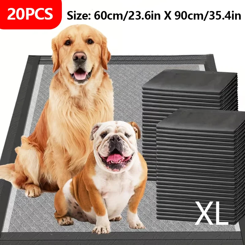Extra Large Pee Pads For Dogs - Puppy Pads Activated Charcoal Bamboo Odor Control And Super Absorbent, Jumbo Disposable Potty Training Pads