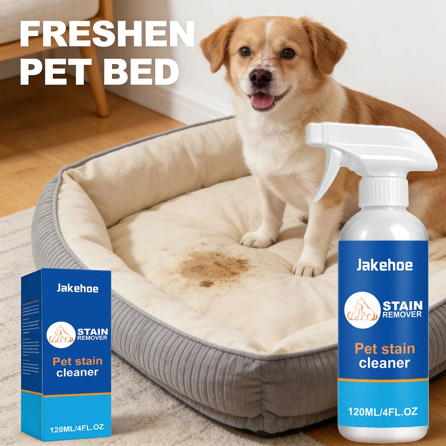Pet Stain Cleaner Removes Stains Eliminates Odors Long-Lasting Freshing Powerful Decontamination Multifunctional Cleaning Spray
