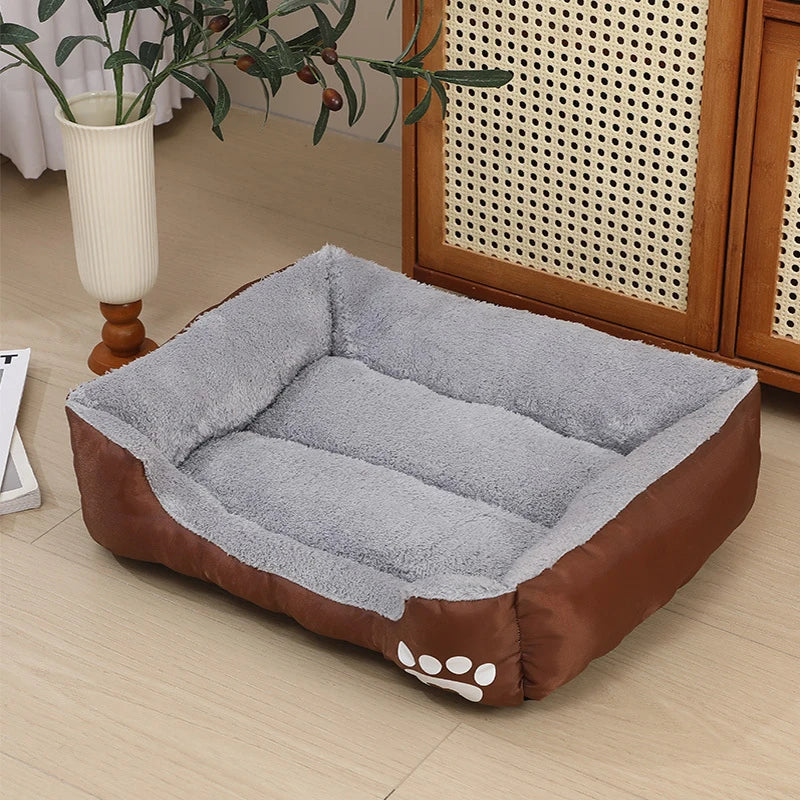 Pet Large Dog Bed Warm House Sleeping Bed Long Hair Plush Cat Dog Mat Warm Cushion Washable Soft Kennel Bed for Indoor Pets