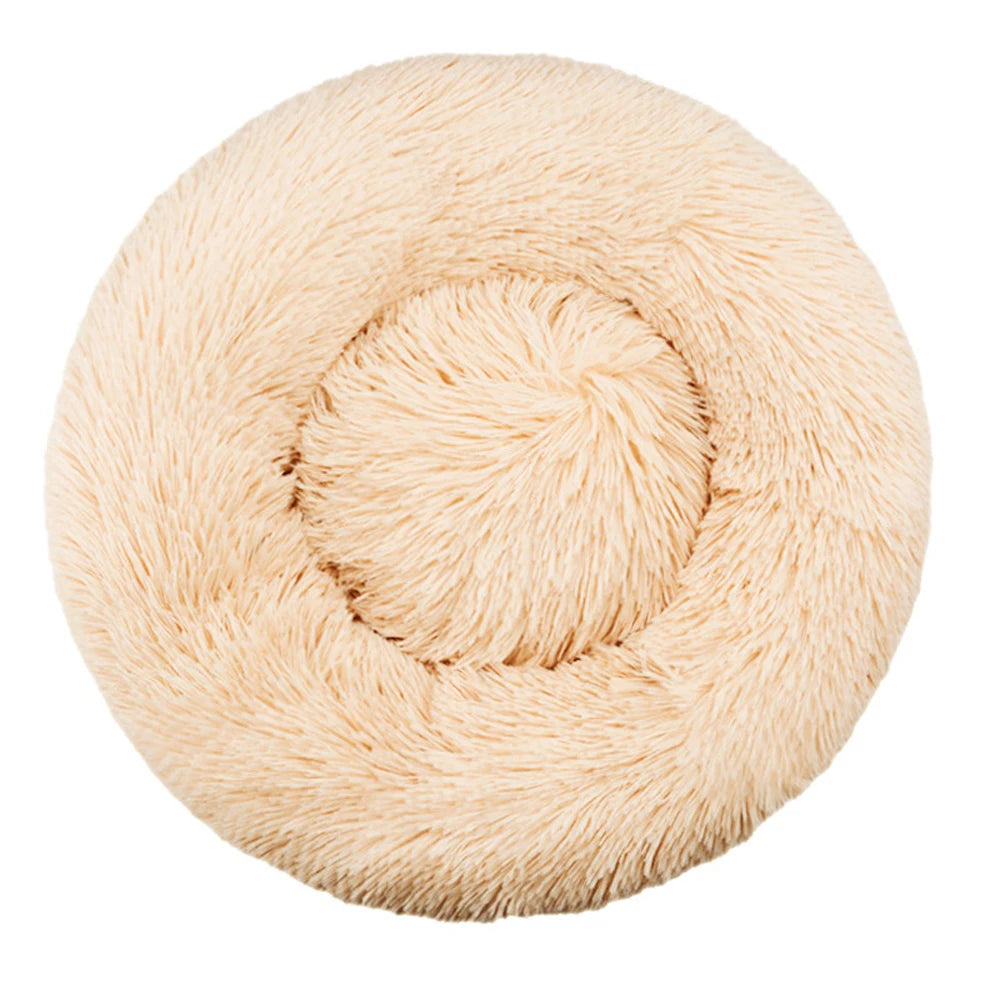 40-90cm - 6 Sizes Round Pet Bed for Large Dog Bed Super Soft Cat Bed Plush Dog House for Medium Dog House Winter Warm Sleeping