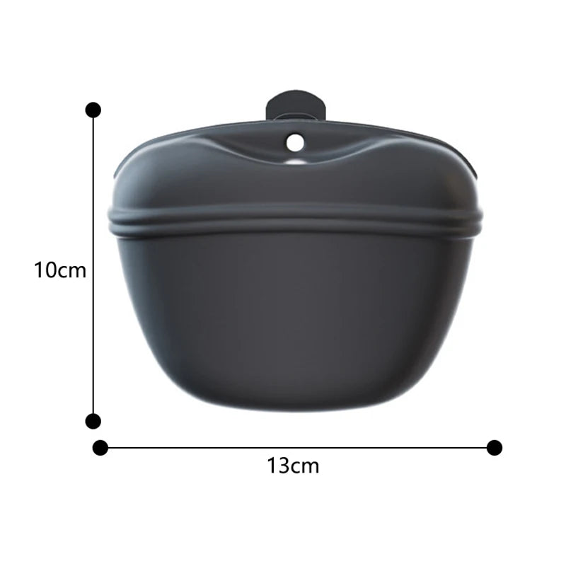 Silicone Dog Treat Pouch Magnetic Closure Pet Training Food Bag Portable Waist Clip Outdoor Puppy Snack Feeding Pocket