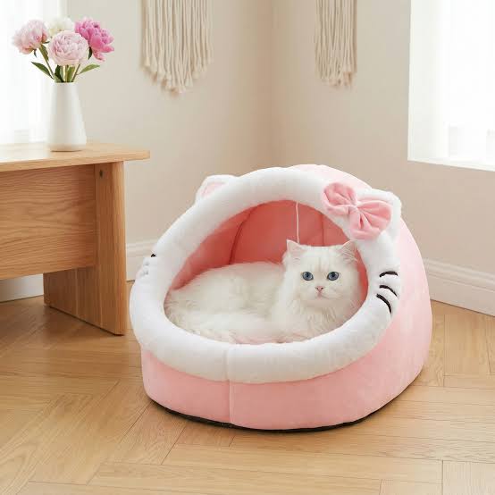 Pink Soft Cat Bed.
