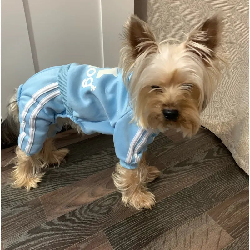 Dogs Spring Autumn Dog Clothes Sport Sweatshirt Jumpsuit for Small Dogs French Bulldog Yorkie Chihuahua Hoodies