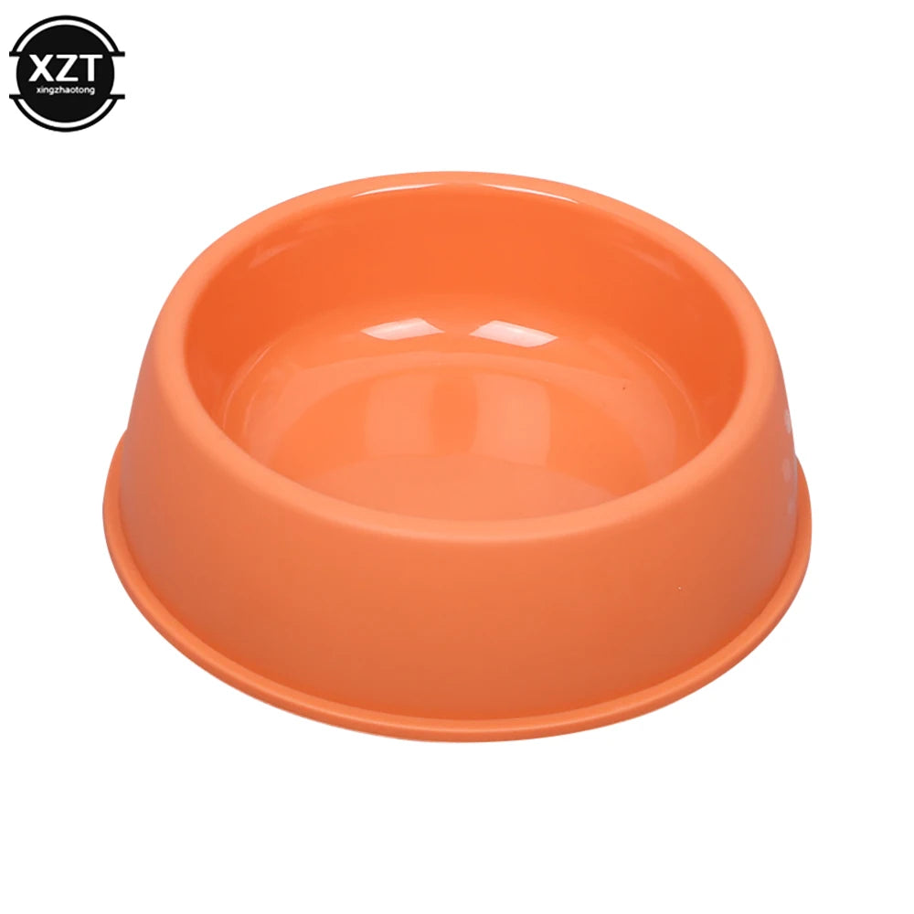 High Quality Solid Color Pet Bowls Candy-Colored Lightweight Plastic Single Bowl Small Dog Cat Pet Bowl Pet Feeding Water Tools