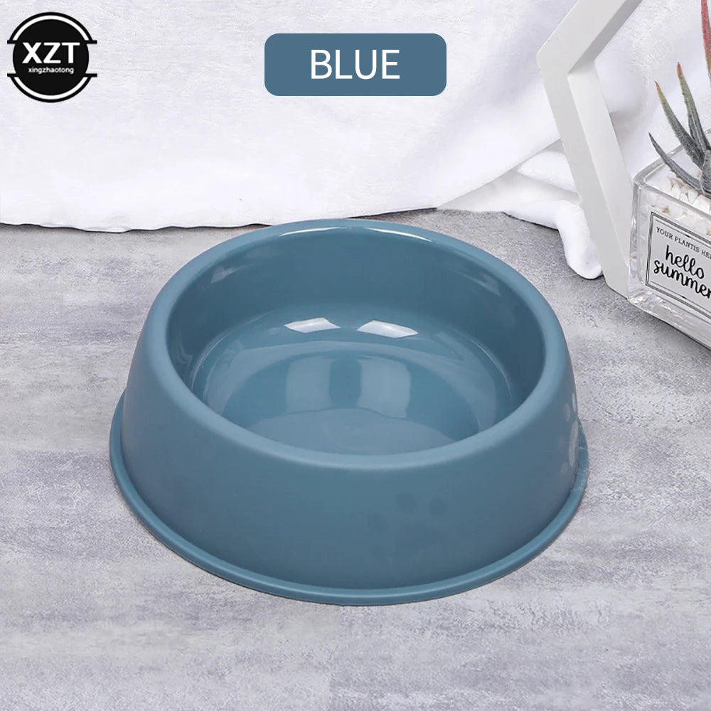 High Quality Solid Color Pet Bowls Candy-Colored Lightweight Plastic Single Bowl Small Dog Cat Pet Bowl Pet Feeding Water Tools