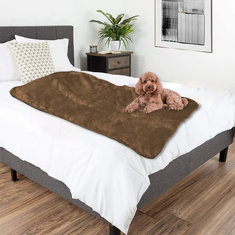 Waterproof Dog Pet Blanket Cover Water-Resistant Pet Blanket for Bed Couch Protection Soft Plush Reversible Blanket for Dog