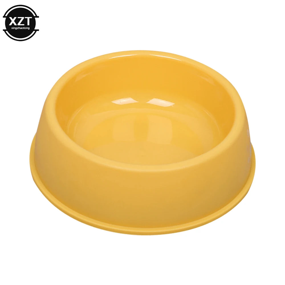 High Quality Solid Color Pet Bowls Candy-Colored Lightweight Plastic Single Bowl Small Dog Cat Pet Bowl Pet Feeding Water Tools