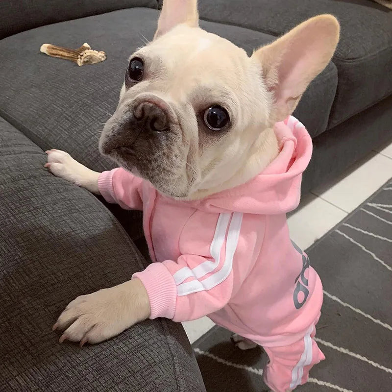Dogs Spring Autumn Dog Clothes Sport Sweatshirt Jumpsuit for Small Dogs French Bulldog Yorkie Chihuahua Hoodies