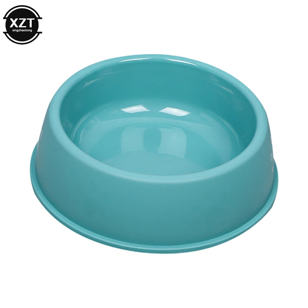 High Quality Solid Color Pet Bowls Candy-Colored Lightweight Plastic Single Bowl Small Dog Cat Pet Bowl Pet Feeding Water Tools