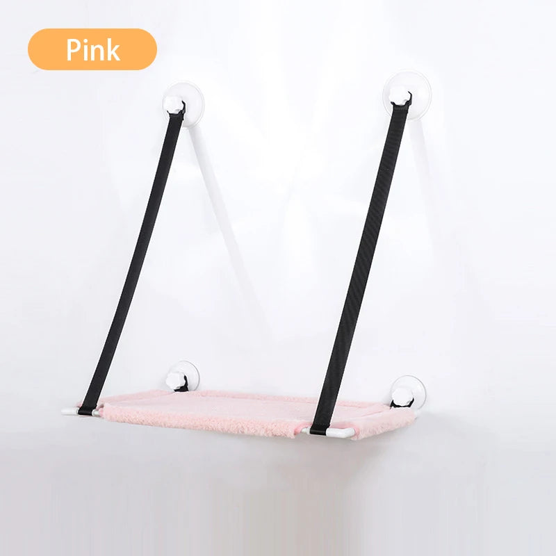Hanging Double-layer Velvet Cat Suspension Bed Winter Warm Nest Window Suction Cup Suspension Pet Supplies 20kg Cat Accessories