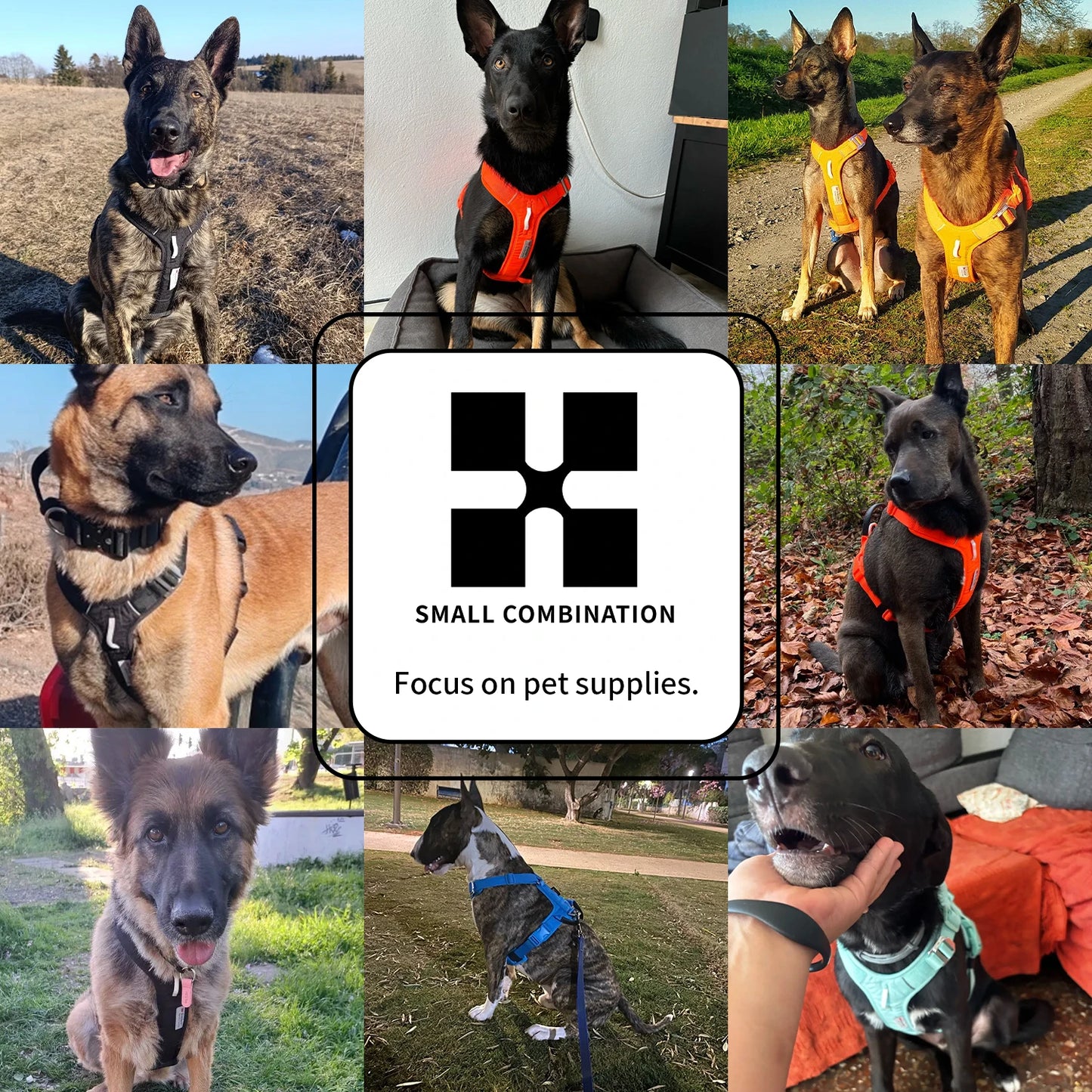 Pet Harness No Pull Nylon Reflective Dog Harness Adjustable Comfortable Control Walking Running Accessories