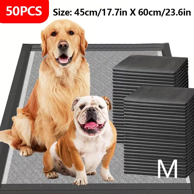 Extra Large Pee Pads For Dogs - Puppy Pads Activated Charcoal Bamboo Odor Control And Super Absorbent, Jumbo Disposable Potty Training Pads