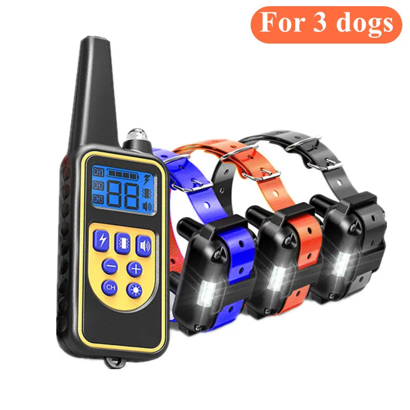 Dog Shock Collar- [New Edition]Dog Training Collar for Large Medium Small Dogs IPX7 Waterproof Rechargeable E Collar with Beep,