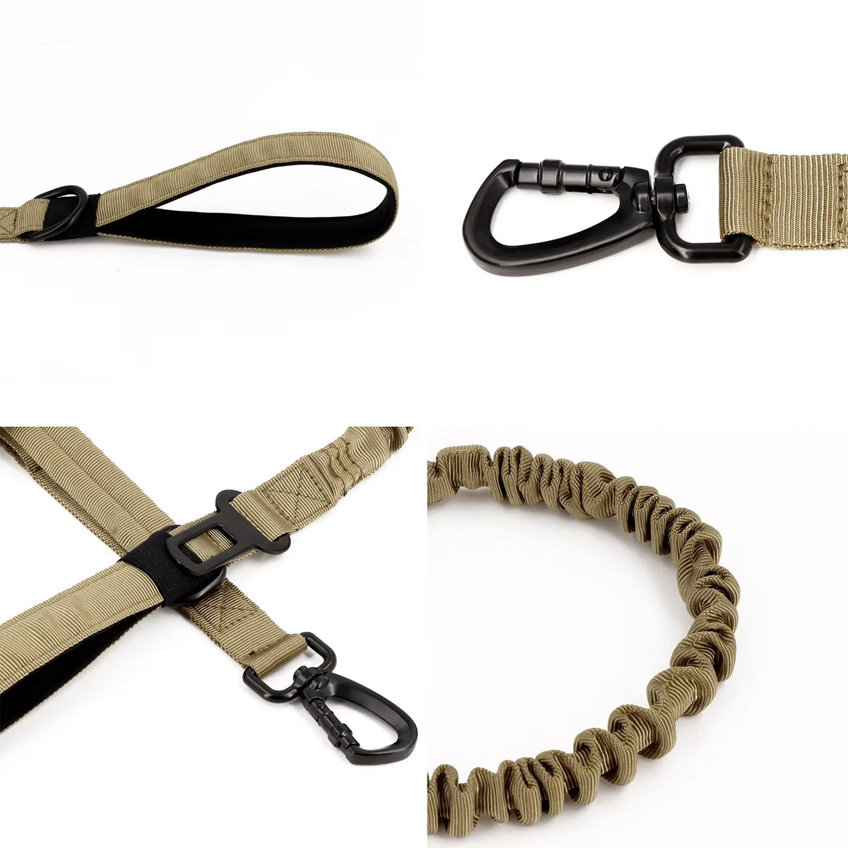 Military Doghttps://www.dsers.com/application/find_products Leashes Adjustable Leash Quick Release Elastic Rope With 2 Control Handle For Medium and Small Dogs Accessories