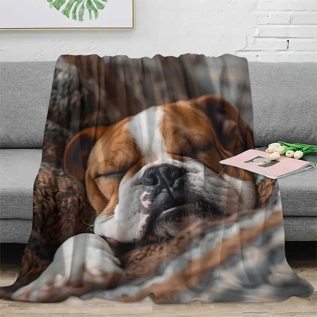 Customized Pet Blanket, Photo Blanket, Personalized DIY Carpet, Customized Four-Season Comfortable Flannel Bed Blanket, Soft, Warm and Fashionable for Cats and Dogs, Perfect Gift Souvenir for Animal Lovers