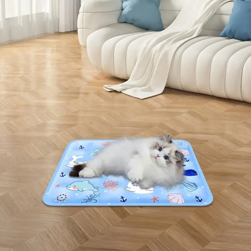 Dog Cooling Mat Indoor Chill Pet Pad 16x20 Inch Self-Cooling Dog Sleep Mat Washable Portable For Indoor Outdoor For Small Medium
