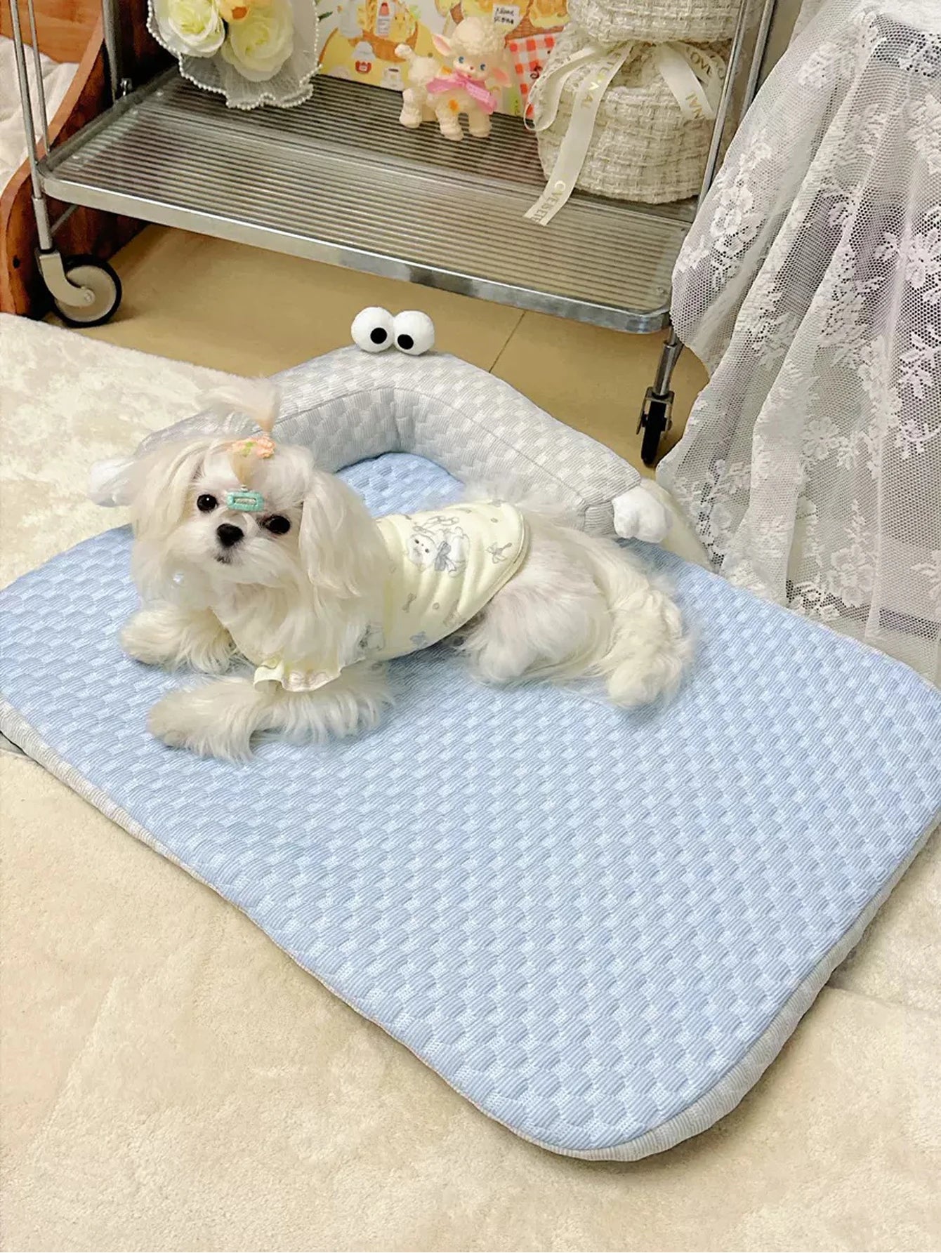 cooling orthopedic pet beds waterproof sofa dog bed with removable washable cover, pet bed mat for small and medium-sized  pets
