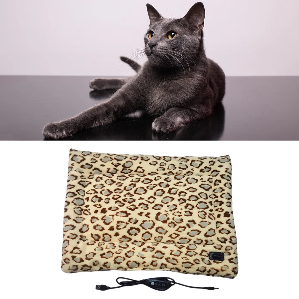 Pet Electric Blanket Washable Winter Warming Pad Cat Dog Heated Nest USB Soft Waterproof Small Pet Mat Bed for Puppy Kitten