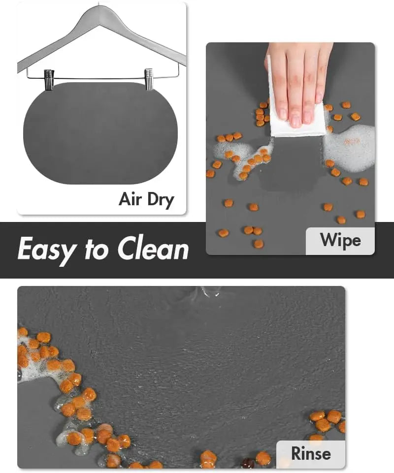 Absorbent Dog Food Mat-Dog Mat for Food and Water Bowl Quick Dry Pet Food Mat No Stains Dog Feeding Mat-Dog Water Bowl Mat