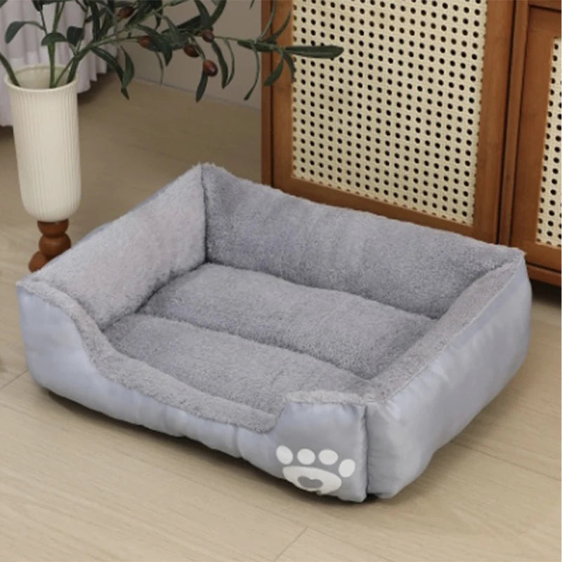 Pet Large Dog Bed Warm House Sleeping Bed Long Hair Plush Cat Dog Mat Warm Cushion Washable Soft Kennel Bed for Indoor Pets