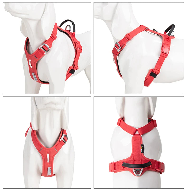 Pet Harness No Pull Nylon Reflective Dog Harness Adjustable Comfortable Control Walking Running Accessories