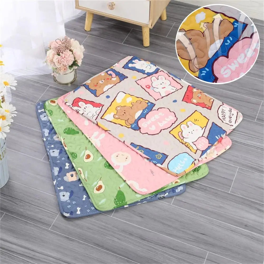 Cute Washable Dog Cooling Mat Summer Pad Breathable Pet Cold Bed Pet Ice Pad Blanket Dog or Cat Sleeping Pad Pet