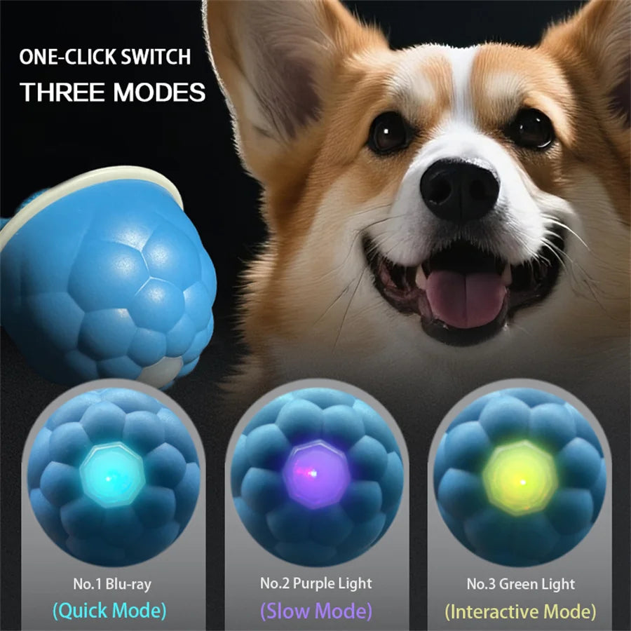 Smart Self-Rolling Electric Dog Ball with Sound Autonomous Operation Realistic Bark & Roll Chew-Resistant for Small Dog Training