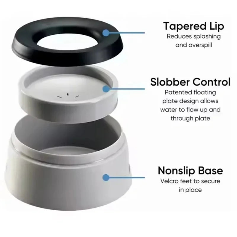 Pet Dog Bowls Floating Not Wetting Mouth Cat Bowl No Spill Drinking Water Feeder Plastic Portable Dog Bowl Dog Accessories