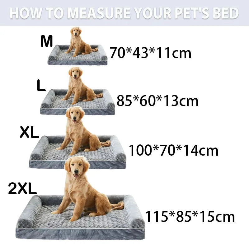 Dog Bed Memory Foam Mat Dog Accessories Waterproof All Season Universal Machine Washable Bed for Dog Luxury Bed Medium Size Dog
