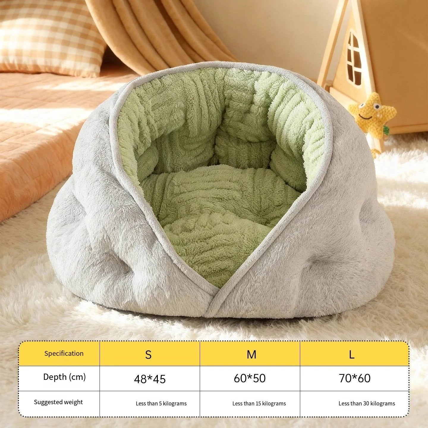 Kennel Thickened Winter Warm Security Bed Small Dog Teddy Than Bear Sleeping All-season Pet Supplies Dog Mat