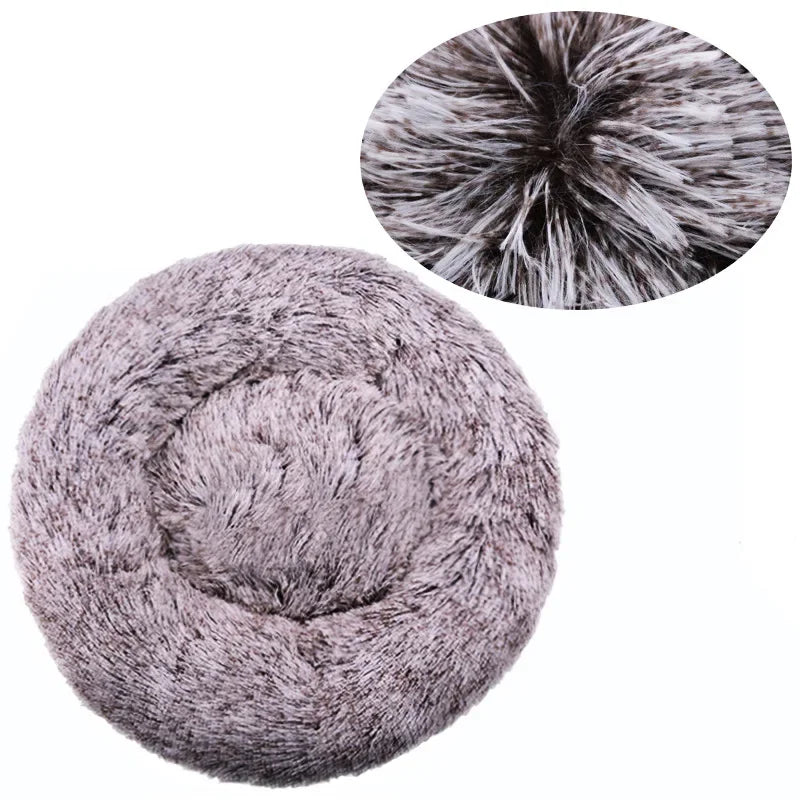 40-90cm  - 6 Sizes Round Pet Bed for Large Dog Bed Super Soft Cat Bed Plush Dog House for Medium Dog House Winter Warm Sleeping
