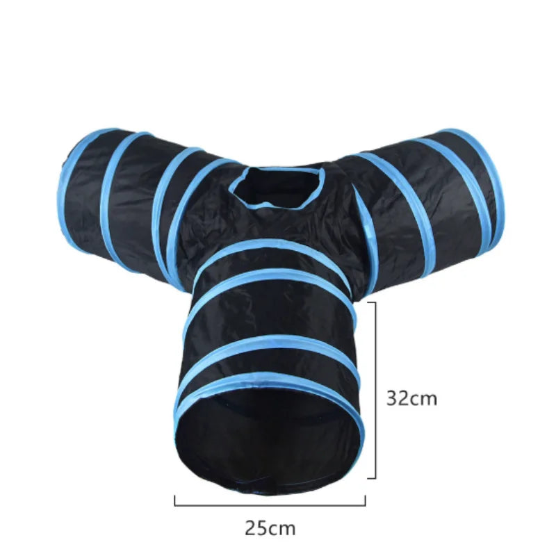 Foldable Cat Tunnel Tube Interactive Fun Kitty Training Toy Boredom Buster for Puppy Kitten Pet Supplies Cat Accessory