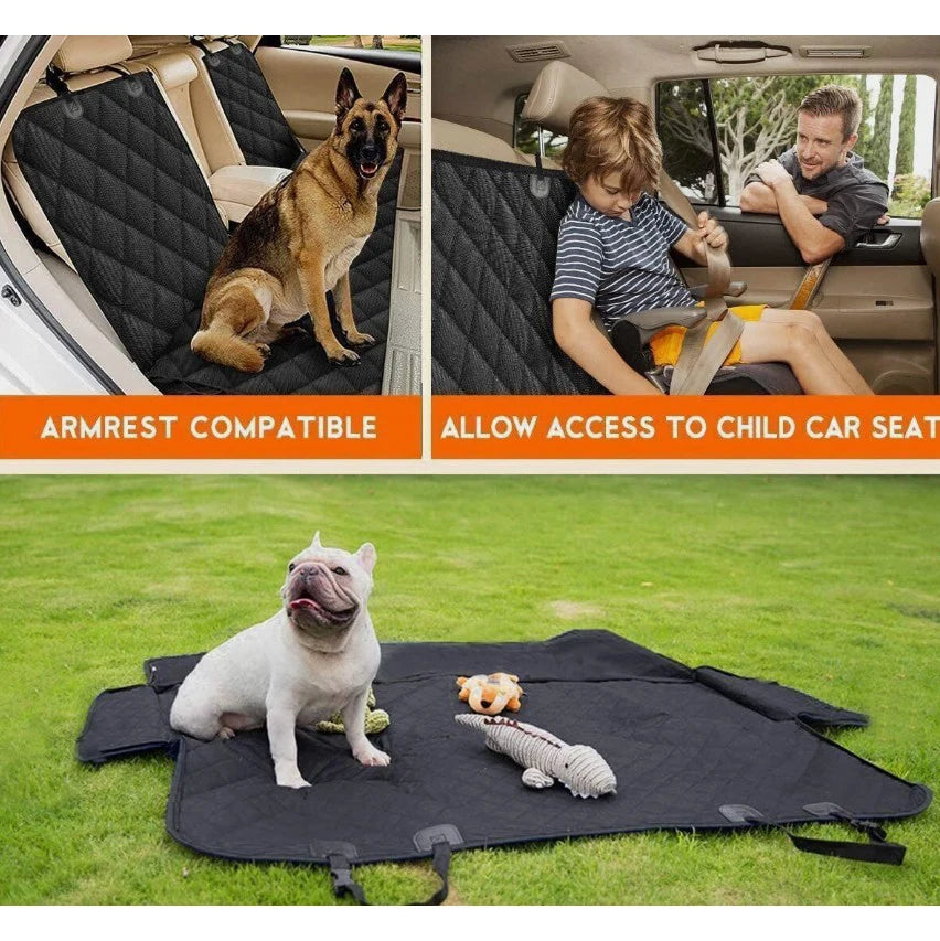Universal Dog Car Seat Cover Waterproof Back Seat Protector Non-Slip of SUV Pet Travel Seat Protection Cover with 2 Extra Leashe