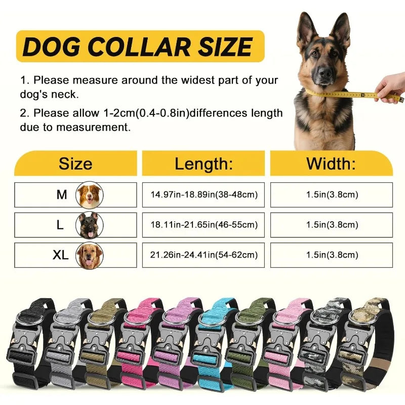 Pet Collar, Adjustable Heavy Duty Wide Thick Dog Collars with Quick Release Buckle, Soft Comfortable for Various Body Type Dogs