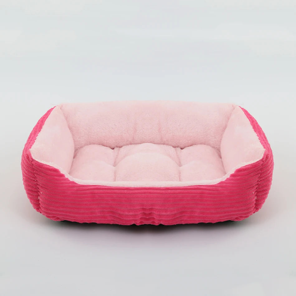 Bed for Dog or Cat Pet Square Plush Kennel Small to XXL Dog Sofa Bed Cushion Pet Calming Dog Bed House Pet Supplies Winter