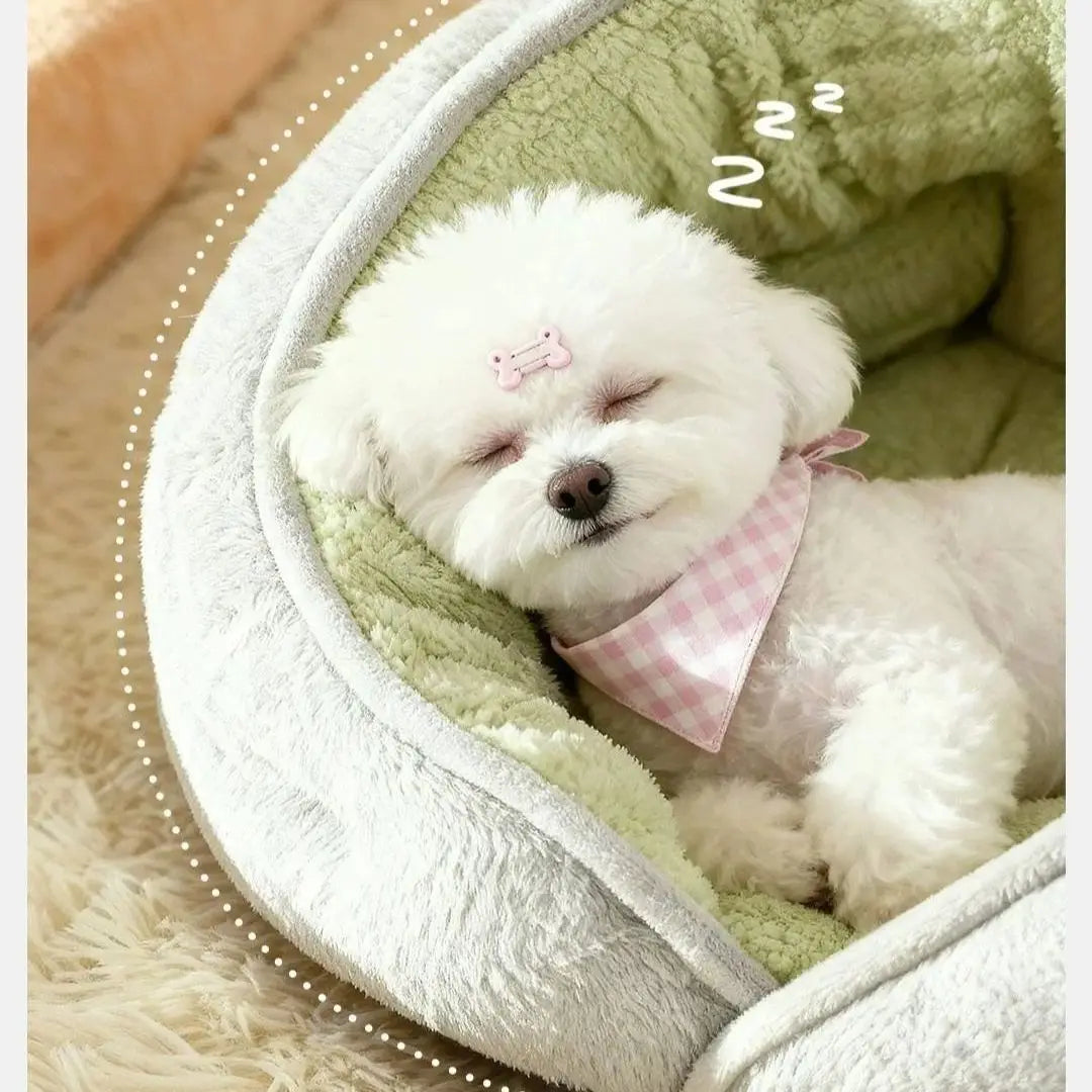 Kennel Thickened Winter Warm Security Bed Small Dog Teddy Than Bear Sleeping All-season Pet Supplies Dog Mat