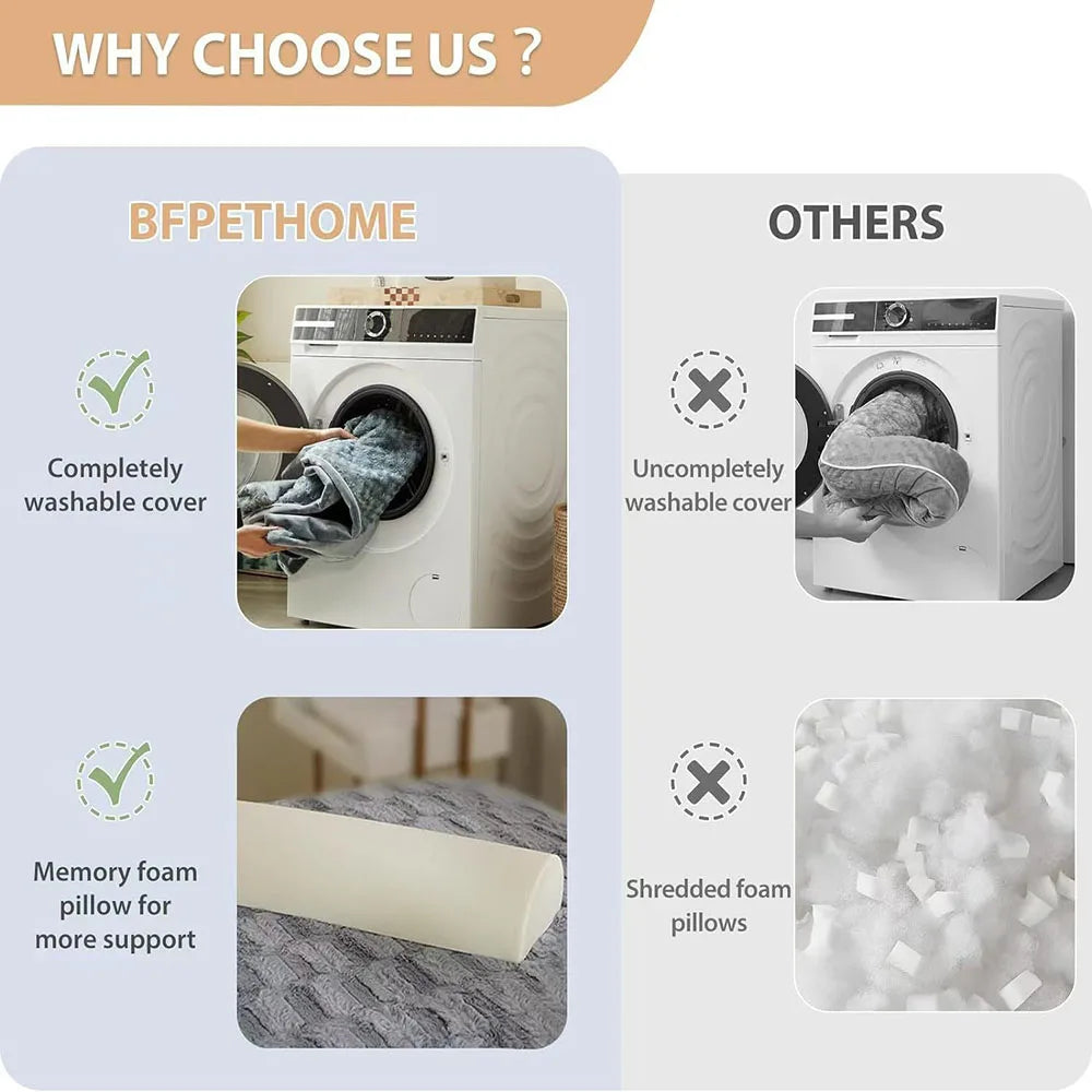 Dog Bed Memory Foam Mat Dog Accessories Waterproof All Season Universal Machine Washable Bed for Dog Luxury Bed Medium Size Dog