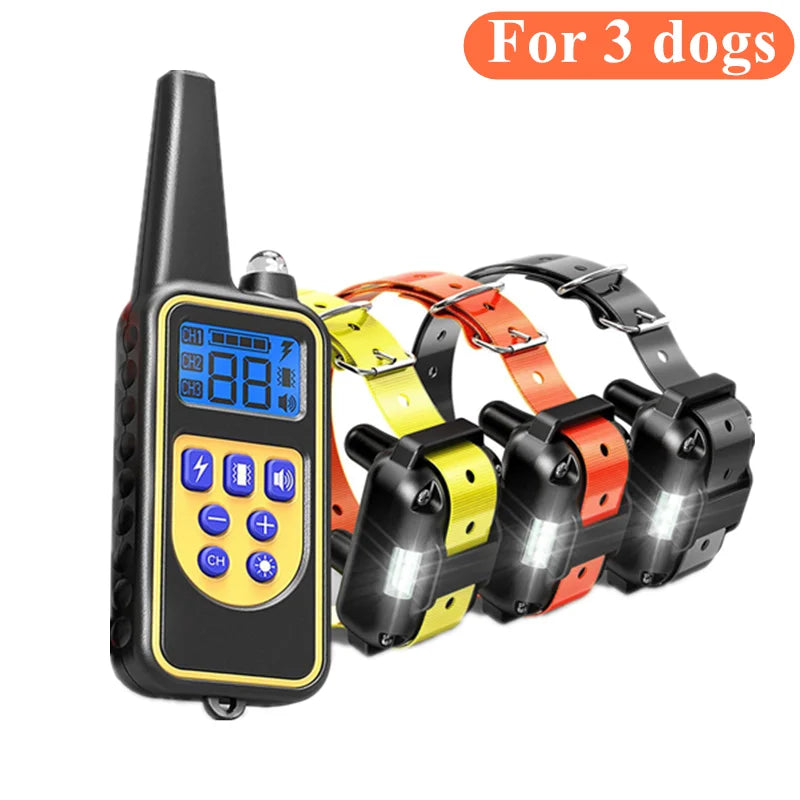Dog Shock Collar- [New Edition]Dog Training Collar for Large Medium Small Dogs IPX7 Waterproof Rechargeable E Collar with Beep,