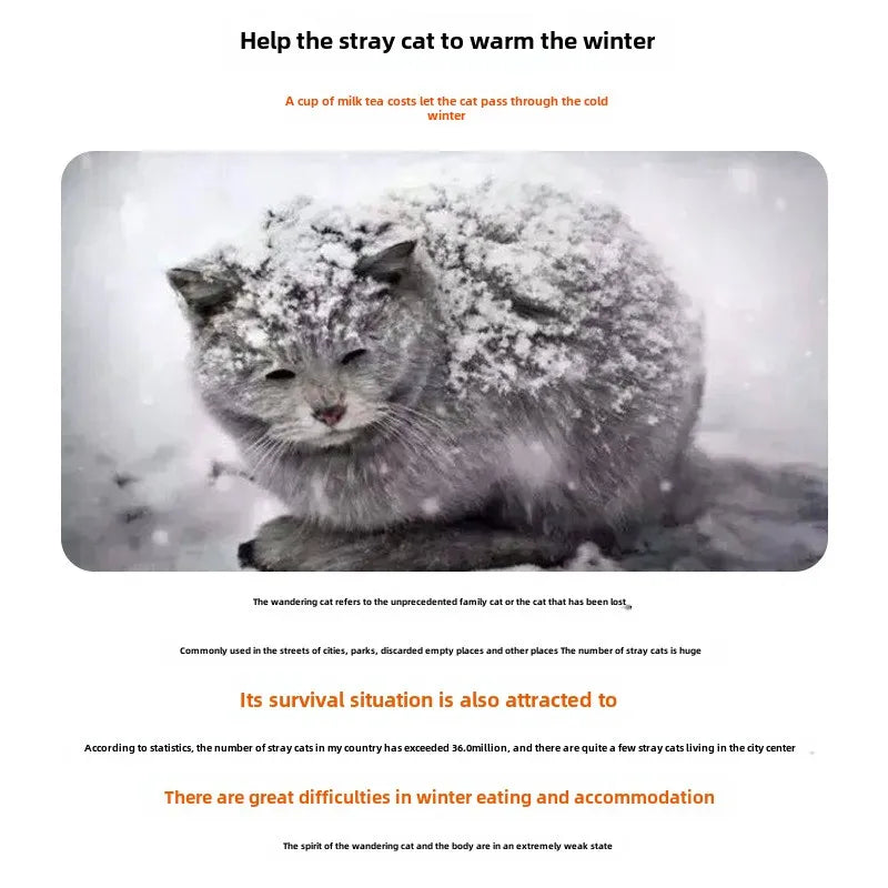 Stray Cat/Dog House Waterproof Outdoor Winter Warm Pet Cave Sleeping Beds Home Foldable Washable for Small Dog Puppy Supplies