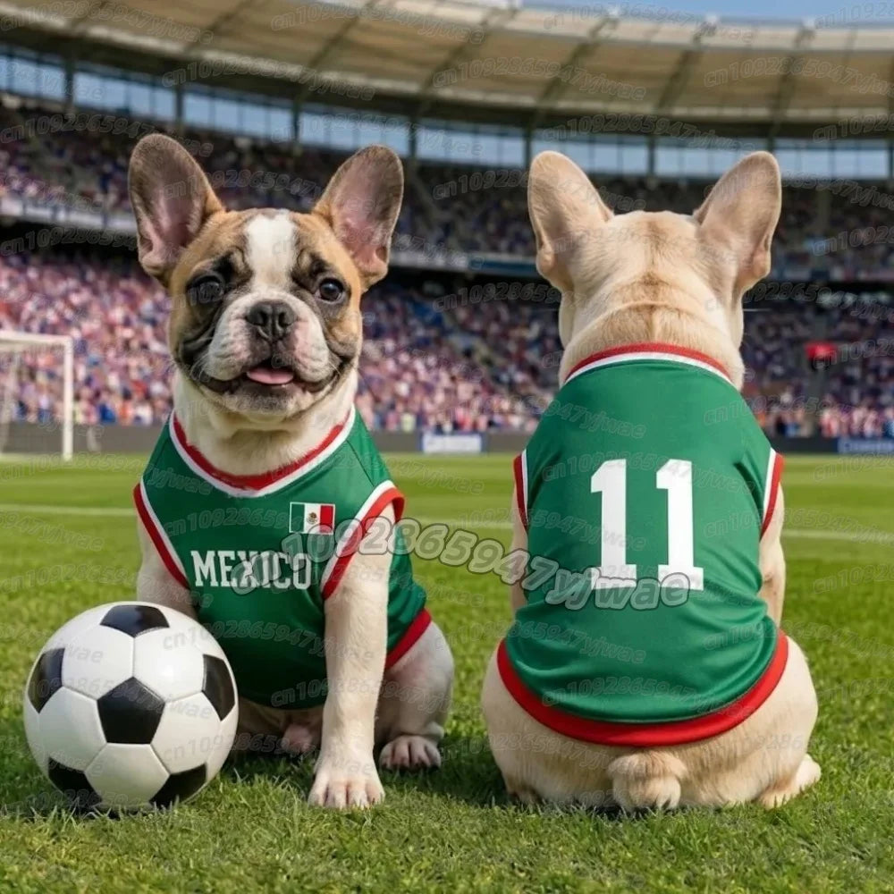 Mexico 10  Mesh Breathable Dog Clothes Schnauzer Teddy Sport Large Dog Jersey Basketball Clothing Puppy T-Shirts Pet Cat Shirts