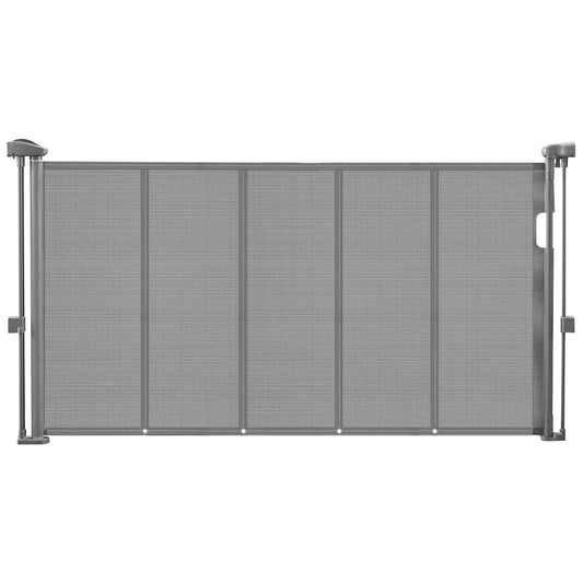55/71/110in Retractable Baby Gate 34in Tall Extends Wide Retractable Gate for Kids Pets Mesh Material Easy to Install