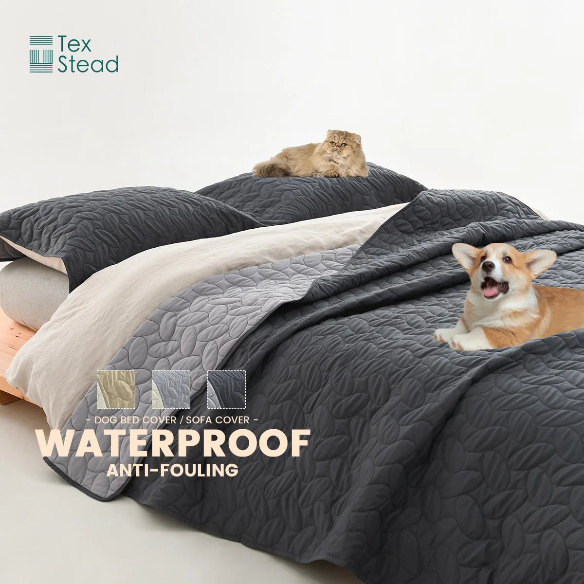 Waterproof Dog Bed Blanket Sofa Cover Pet Blanket for Furniture Bed Couch - Easy to Clean Dog Bed Cover