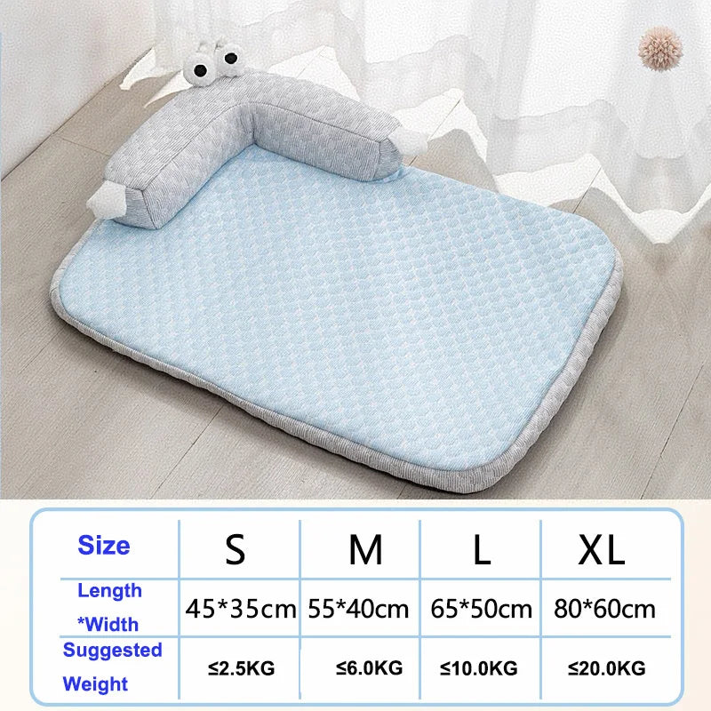 cooling orthopedic pet beds waterproof sofa dog bed with removable washable cover, pet bed mat for small and medium-sized  pets