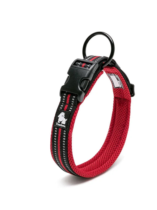 Pet Dog Collar Nylon Adjustable Webbing Padded Soft Reflective Durable Heavy Duty Training Custom Luxury Cat TLC5011