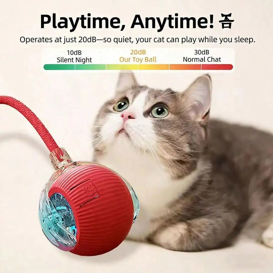 1pc Unpredictable Interactive Gravity Ball Automatic Electronic Cat Toy, Suitable For Play And Entertainment, Random Color