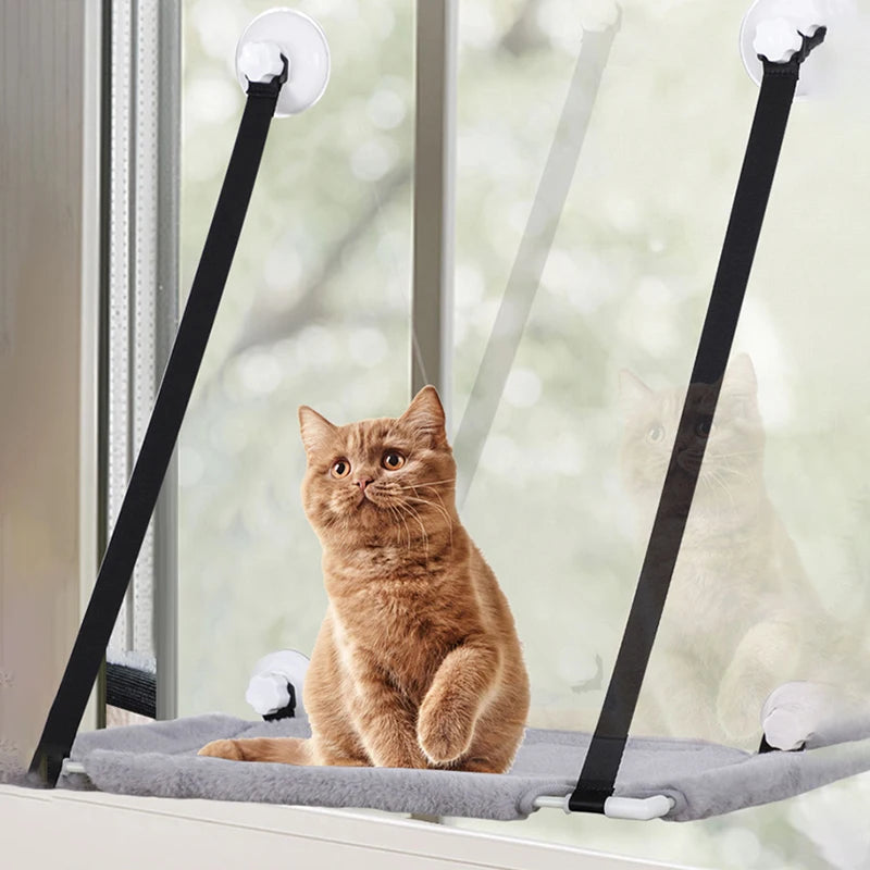 Hanging Double-layer Velvet Cat Suspension Bed Winter Warm Nest Window Suction Cup Suspension Pet Supplies 20kg Cat Accessories