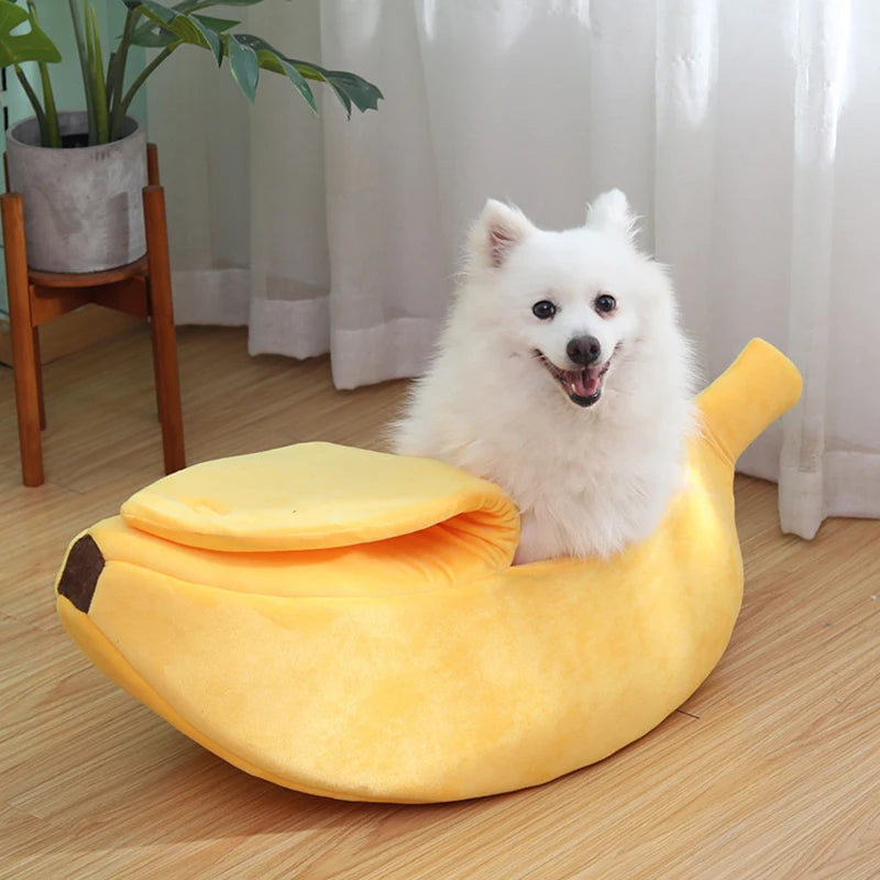 Banana Dog or Cat Bed House Funny Cute Cozy Cat Mat Beds Warm Durable Portable Pet Basket Kennel Dog Cushion Cat Pet Supplies ﻿