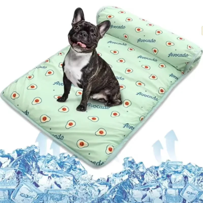 Summer Dog Cooling Mat Breathable Pet Ice Pads Washable Cat Blanket Sofa Small Animal Cold Bed for Dogs And Cats