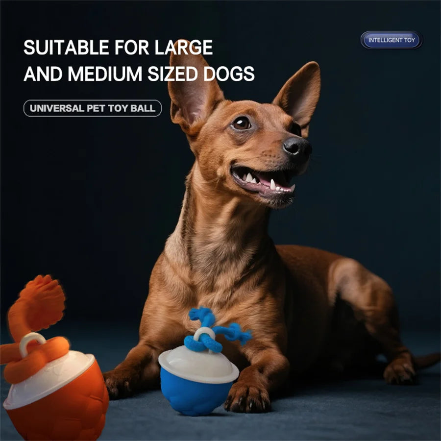Smart Self-Rolling Electric Dog Ball with Sound Autonomous Operation Realistic Bark & Roll Chew-Resistant for Small Dog Training