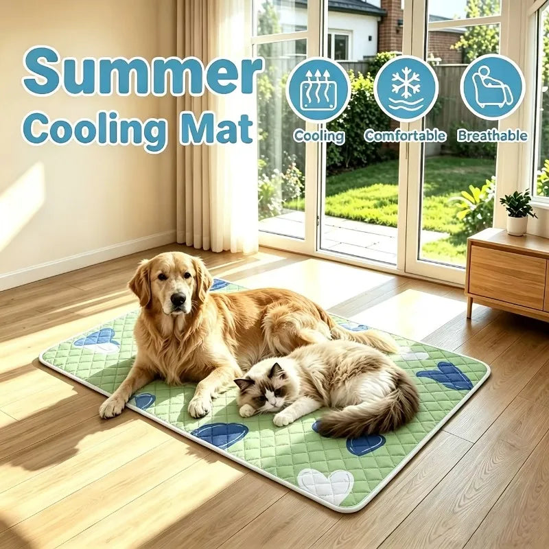 Ice Cool Upgrade Extra Large Cooling Dog Mat Cooling And Breathable Small Big Dogs Pad Breathable Pet Cold Bed